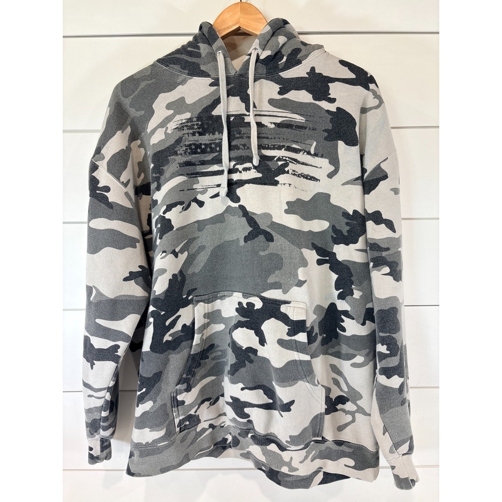 Tactical Pro Supply Patriotic Snow Camo Design Hoodie Size Extra Large XL